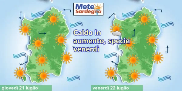 previsioni meteo 5 - Bel tempo, ma sabato e domenica nubi passeggere e temporali sparsi nelle zone interne