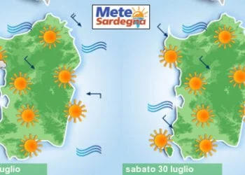 previsioni meteo sardegna 1 350x250 - Bel tempo, ma nel finire di settimana c'è il rischio di un cambiamento meteo rilevante