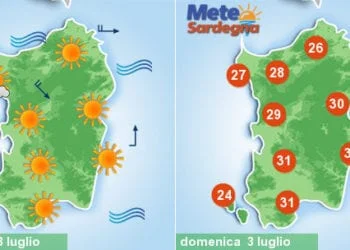 sardegna meteo sole luglio estate maestrale 350x250 - Oggi gran caldo, possibili punte di 37°C