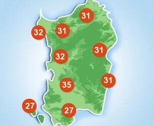 sardegna tmax 2016 07 10 304x250 1 - Oggi gran caldo, possibili punte di 37°C