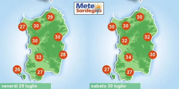 temperatura 1 - Domenica e lunedì farà molto caldo in Sardegna, picchi di oltre 40°C