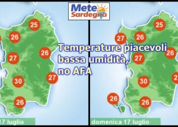 temperature massime 1 1 350x250 - Gran caldo, afa: ecco le temperature di oggi