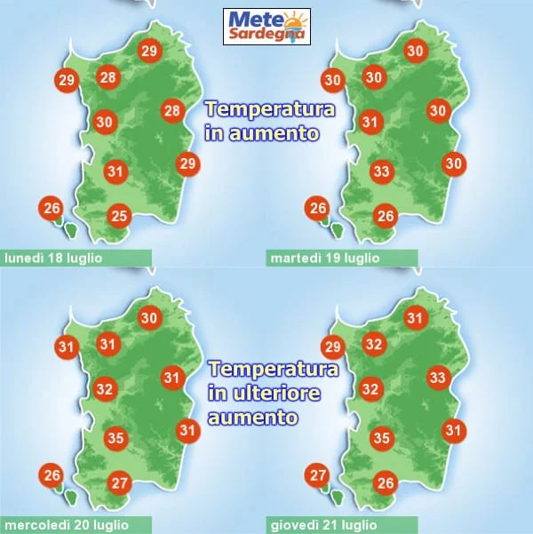 temperature massime 2 1 - Condizioni meteo estive, ma con importante novità in settimana