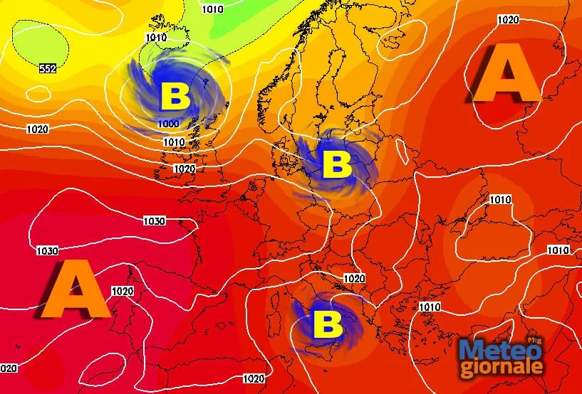 Meteo weekend - Weekend: dove transiterà il Vortice temporalesco?