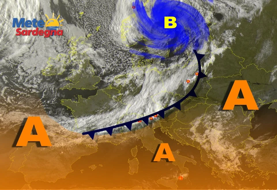 Meteosat 1 1 - Perturbazione da nord sta per raggiungere il Mediterraneo