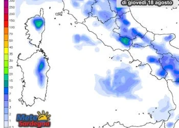 Piogge 2 350x250 - Sole e caldo estivo. In Sardegna la bella stagione non si attenua, e nel frattempo non piove