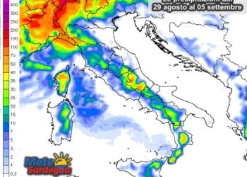 Piogge 4 350x250 - Dopo i fugaci temporali, attesi in parte dell'Isola anche giovedì, nuova fase di caldo estivo sulla Sardegna