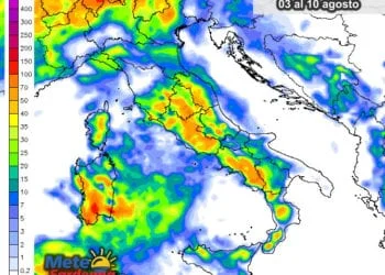 Precipitazioni 350x250 - Prima decade d'agosto: per niente caldo, anzi!