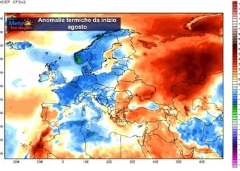 anomalie termiche 350x250 - Sole e caldo estivo. In Sardegna la bella stagione non si attenua, e nel frattempo non piove