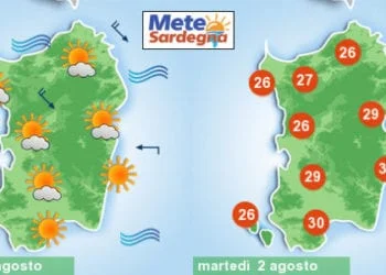 meteo sardegna 1 1 350x250 - Bel tempo, ma nel finire di settimana c'è il rischio di un cambiamento meteo rilevante