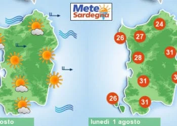 meteo sardegna 1 350x250 - Bel tempo, ma nel finire di settimana c'è il rischio di un cambiamento meteo rilevante