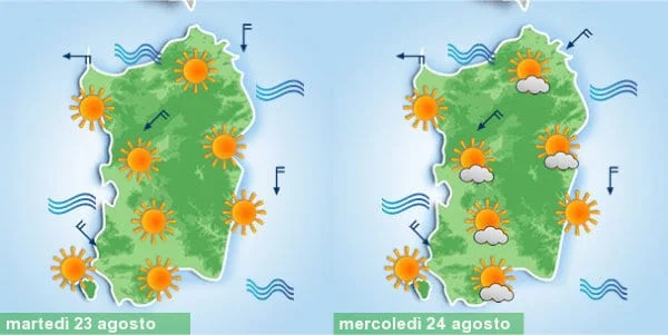 meteo sardegna previsioni 1 3 - Alta Pressione e tanto sole in Sardegna. Le condizioni meteo permarranno buone, da piena Estate