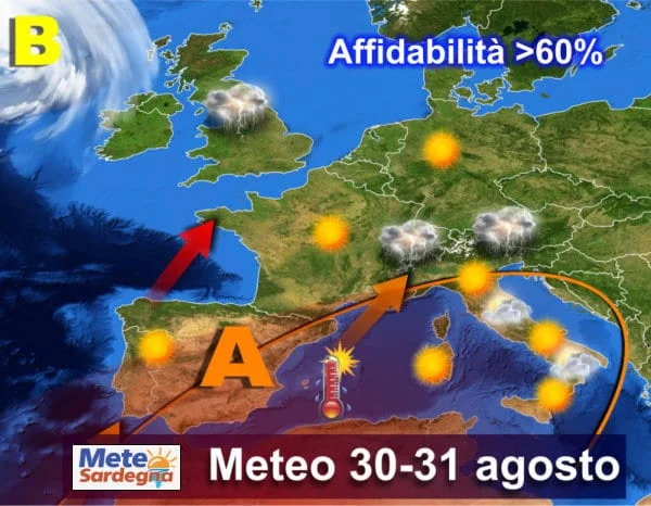 previsioni meteo sardegna 2 5 - Caldo estivo e soleggiato sino alla fine del mese. Cambia ai primi di settembre