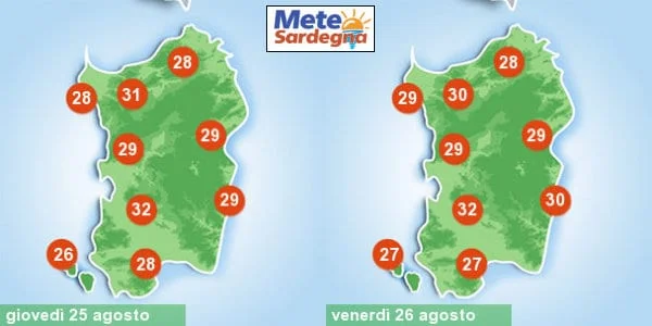 temperatura 1 - Sole e caldo estivo. In Sardegna la bella stagione non si attenua, e nel frattempo non piove