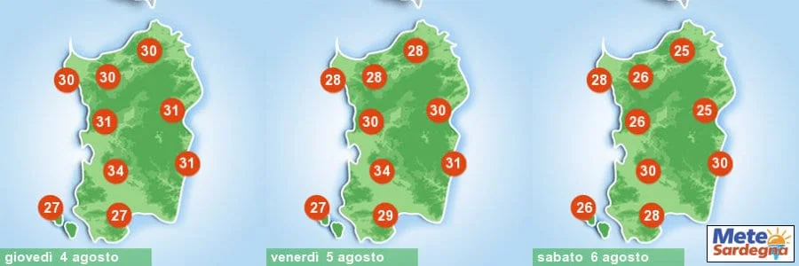 temperatura meteo sardegna 1 - Temporali nel fine settimana. Il meteo in Sardegna cambierà volto, ma sarà ancora Estate