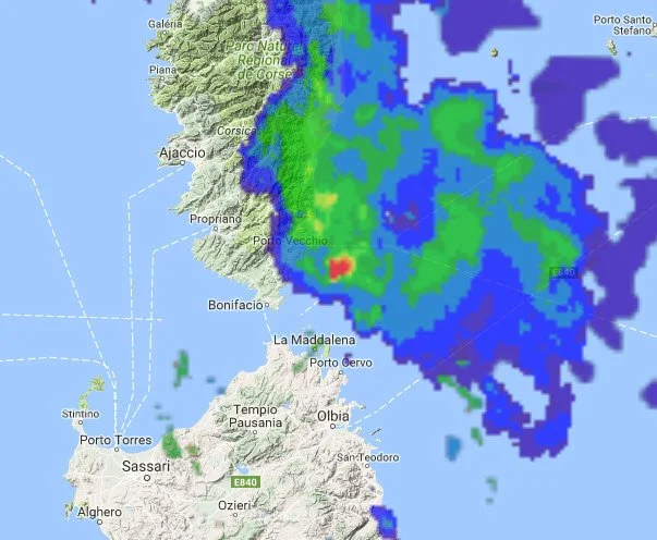 06 09 2016 23 30 59 - Grosso temporale verso il nordest Sardegna