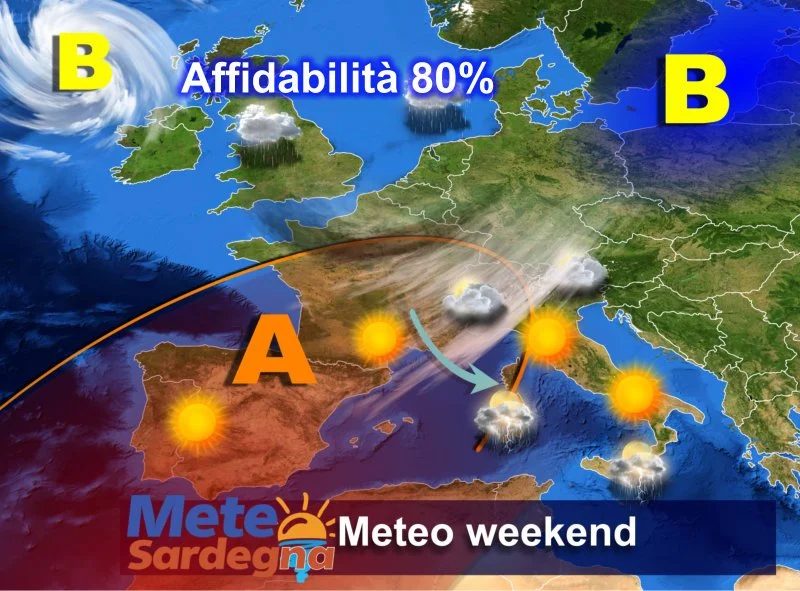 Meteo1 mts 2 - Meteo weekend, così così. Rischio temporali, anche a inizio settimana