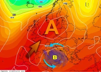 Multimodel 350x250 - Importante calo delle temperature tra oggi e domani