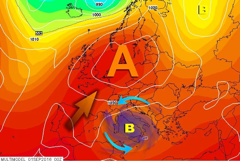 Multimodel - Possibile ondata di maltempo dal 6 settembre