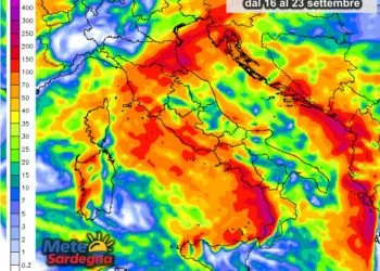 Piogge 10 350x250 - Il super temporale su Cagliari: video