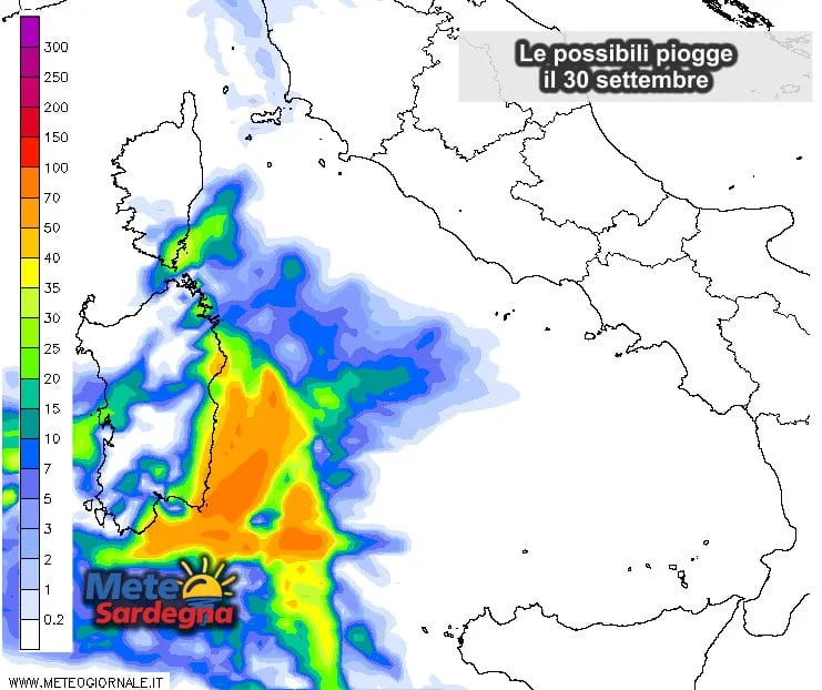 Piogge 17 - Ci siamo: venerdì 30 peggiora. Possibili forti temporali