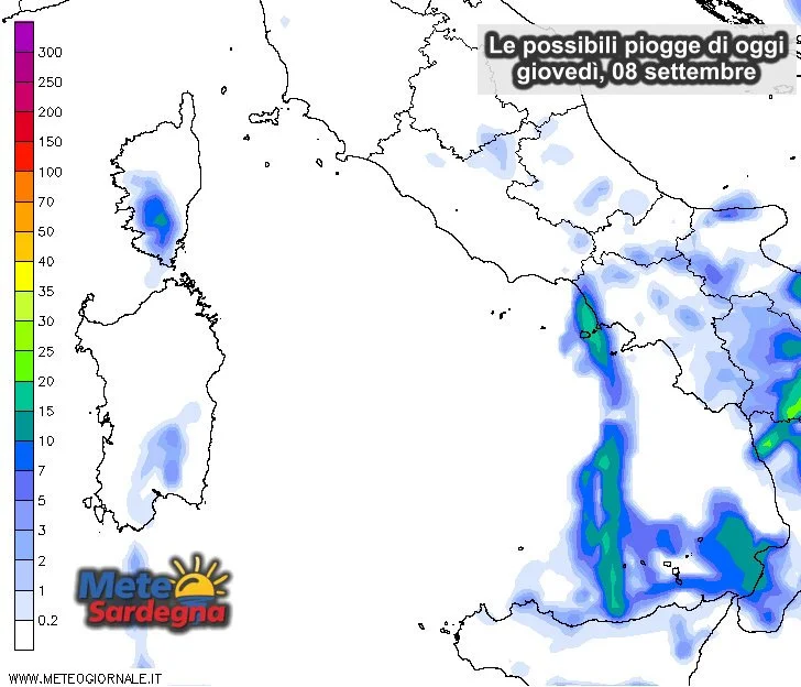 Piogge 3 - Prossime ore: possibili acquazzoni nel cagliaritano