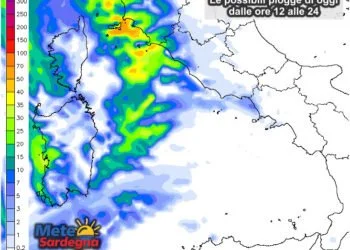 Piogge 9 350x250 - Il super temporale su Cagliari: video