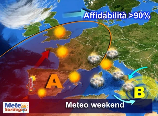 maltempo in sardegna 1 - Condizioni meteo incerte, qualche acquazzone. Ma pian piano sarà sempre più soleggiato