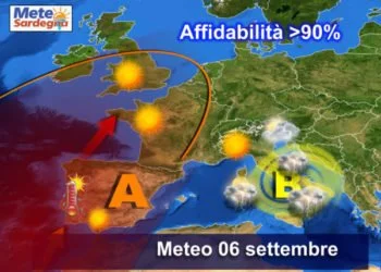 meteo sardegna previsioni 1 1 350x250 - Importante calo delle temperature tra oggi e domani