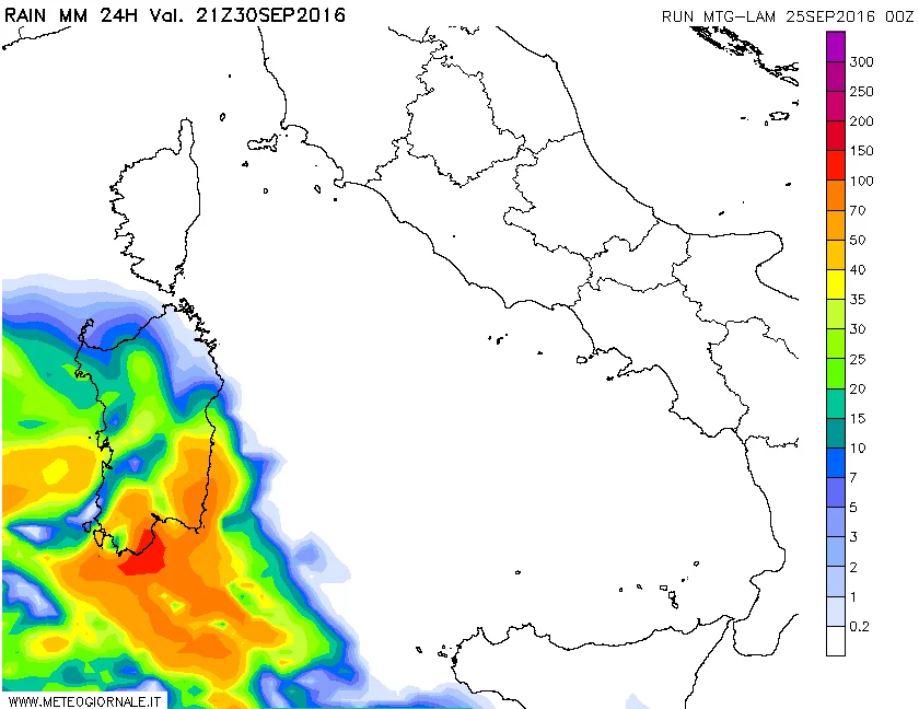 pcp24h 144 - Modelli matematici: ecco le stime delle piogge di forte intensità che sono attese. La dinamica di un evento meteo