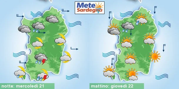 previsioni meteo sardegna 1 10 - Nuovo peggioramento, tempo variabile con possibilità di temporali sulla Sardegna