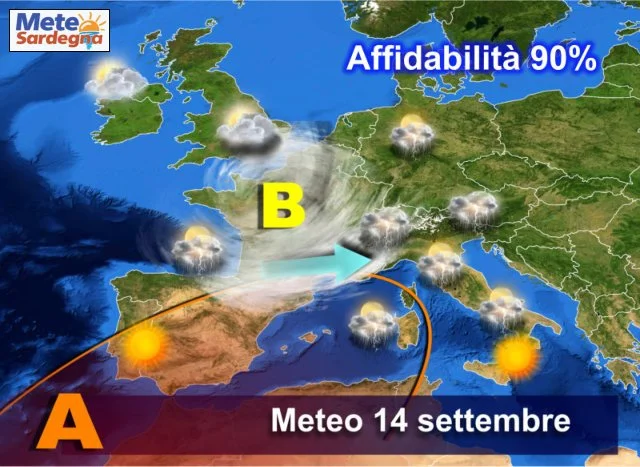 previsioni meteo sardegna 1 5 - Peggiorano le condizioni meteo, venti autunnali in un contesto ancora simil estivo. Durata maltempo, le zone cosa attenderci