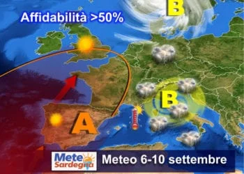 previsioni meteo sardegna 2 350x250 - Importante calo delle temperature tra oggi e domani