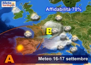 previsioni meteo sardegna 2 4 350x250 - Il super temporale su Cagliari: video