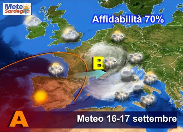 previsioni meteo sardegna 2 4 - Peggiorano le condizioni meteo, venti autunnali in un contesto ancora simil estivo. Durata maltempo, le zone cosa attenderci