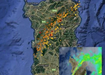 radar sardegna 350x250 - Il super temporale su Cagliari: video