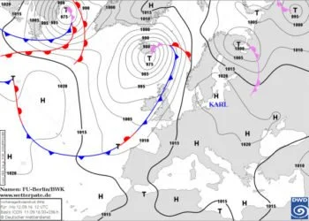 situazione 350x250 - Caldo quasi agli sgoccioli: da mercoledì temperature giù