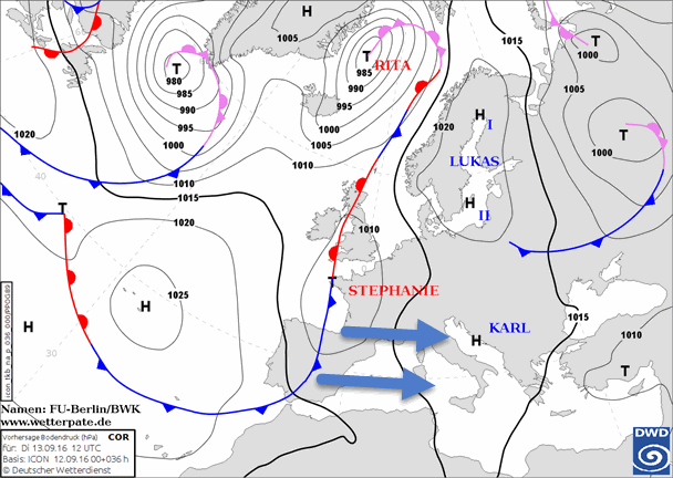 situazione - Meteo in Sardegna verso il cambiamento. Si passerà al clima di fine Estate. Tornano i temporali e le piogge