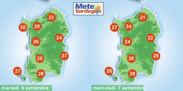 temperature meteo sardegna 1 1 - Meteo Sardegna: temporali sparsi, calo temperatura e vento. Cambia il tempo