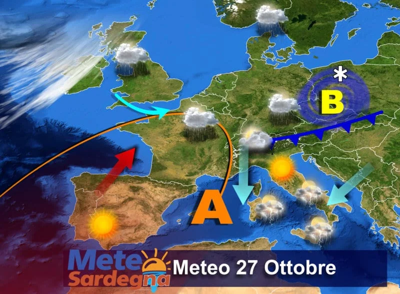 Meteo mts 1 - Gran calo termico e qualche pioggia a est. Ma poi sole sino a Ognissanti