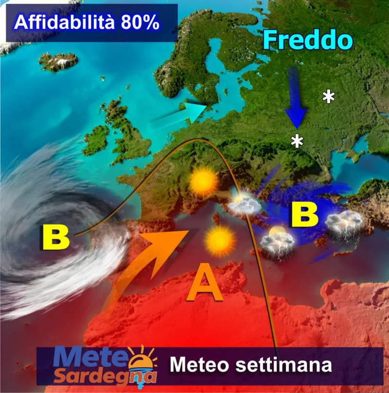 Meteo1 mts 17 - Caldo d'estate in avvio settimana. Poi crollo temperature per venti da nord