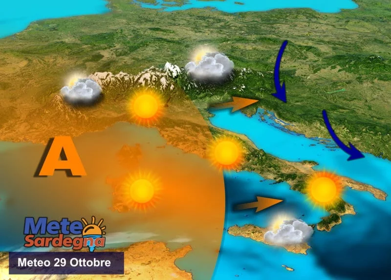 Meteo1 mts 19 - Fresco per venti da nord, ma torna il sole. Bel tempo sino a Ognissanti