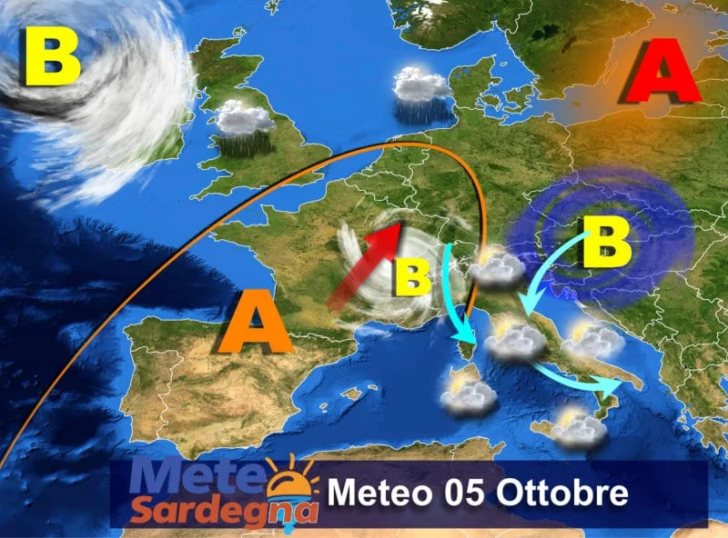 Meteo1 mts 2 - Peggiora giovedì, qualche pioggia anche venerdì. Poi altre perturbazioni