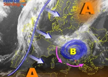 Meteosat 1 350x250 - In settimana piogge sparse e prospettive di forte maltempo verso il weekend