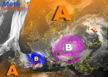 Meteosat 2 350x250 - In settimana piogge sparse e prospettive di forte maltempo verso il weekend