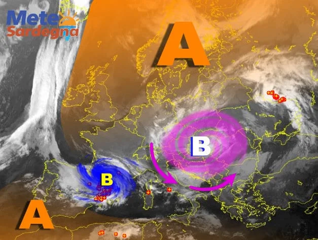 Meteosat 2 - Ecco la perturbazione