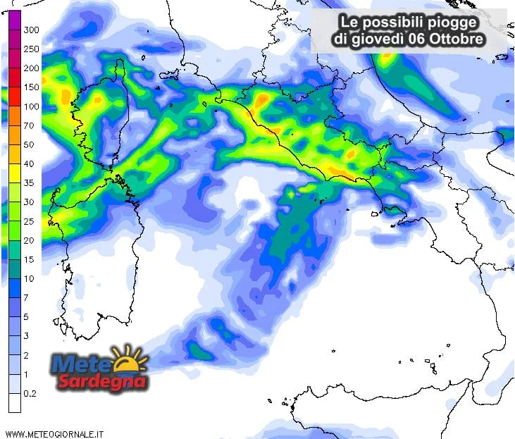 Piogge 3 - Vediamo dove pioverà di più nelle prossime ore