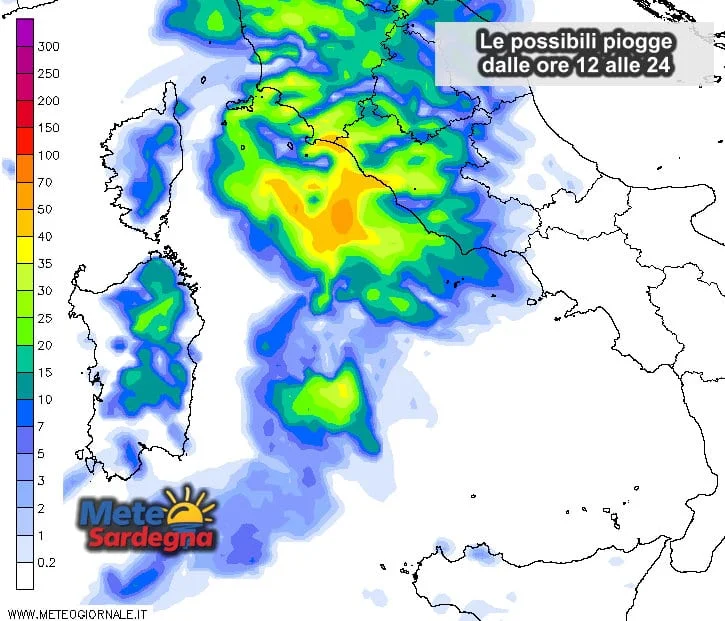 Piogge - Forti temporali nelle prossime ore