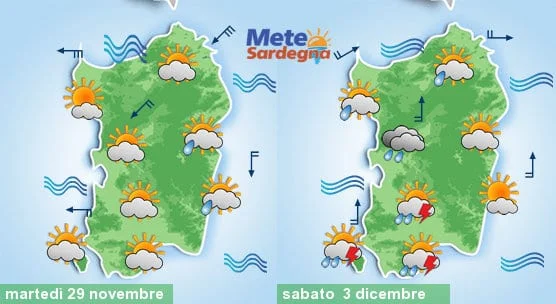 Meteo sardegna 4 - Peggiora con freddo da est, prossimi giorni variabile. Incerto il weekend