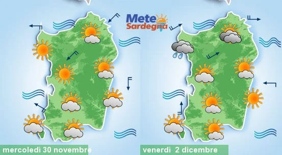 Meteo sardegna 5 - Freddo, ma tornerà il sole. Più nubi sul weekend, specie a ovest